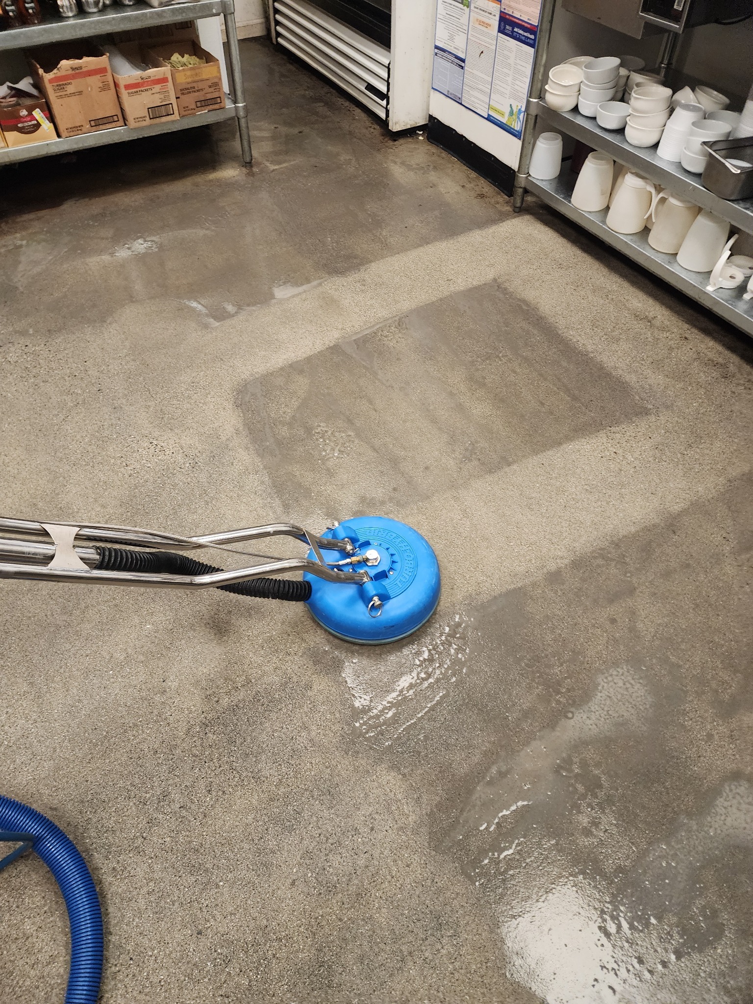 Tile cleaning close-up
